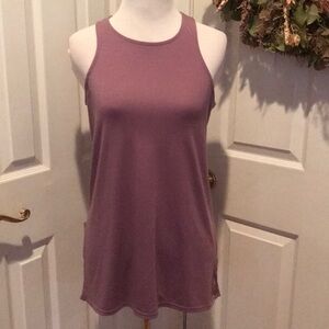Purple Mondetta longer length tank, split back